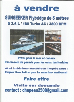 à vendre Sunseeker